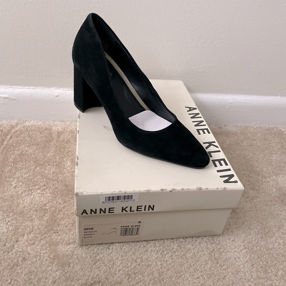 Anne Klein Black Suede Heels